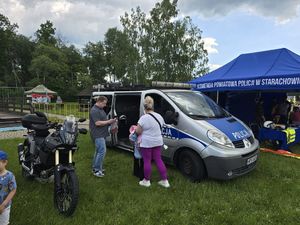 radiowóz, motocykl, policja, festyn