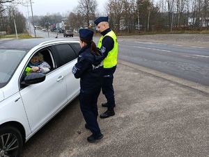 elementy odblaskowe, policjanci